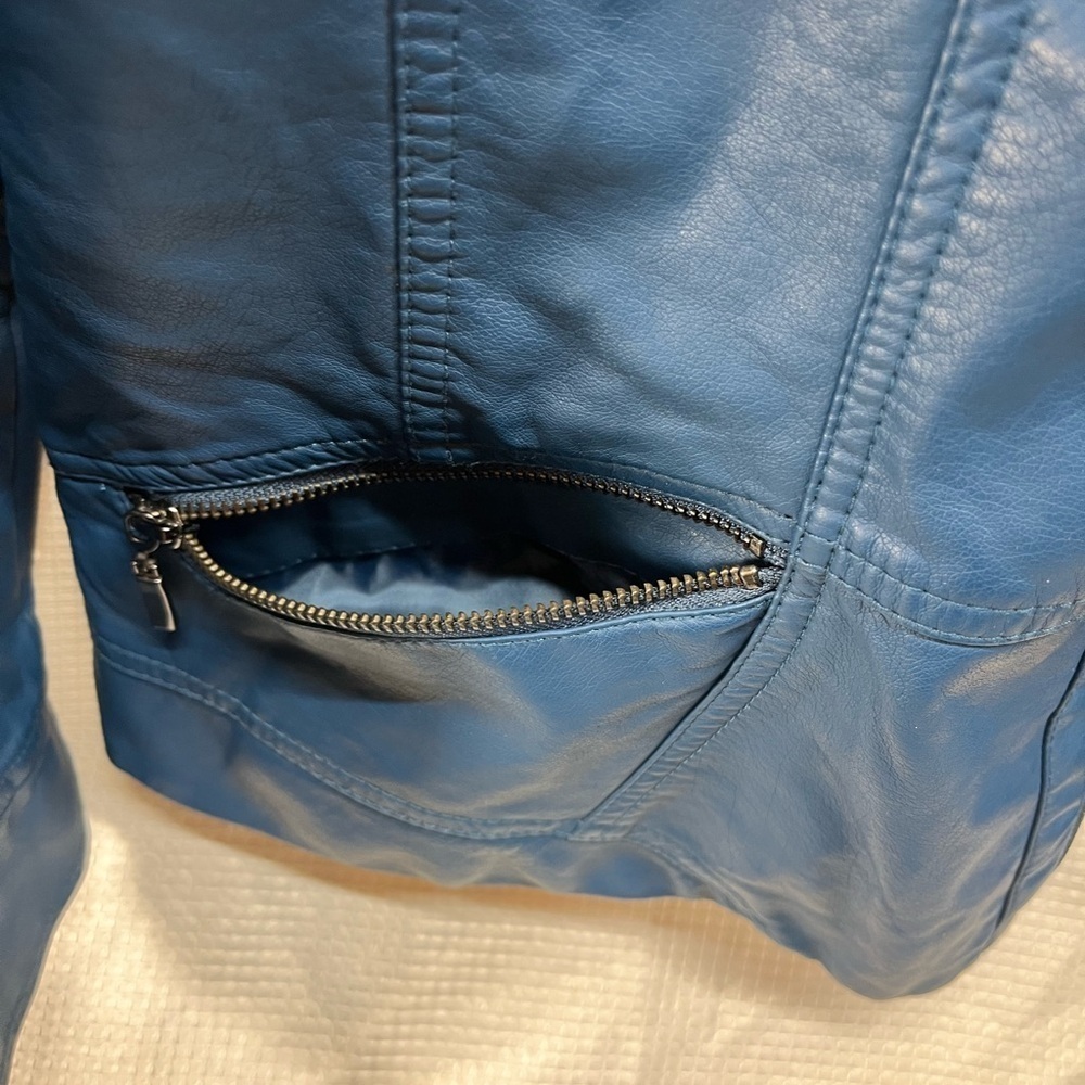 Christopher & Banks Faux Leather Jacket Sz L - Picture 3 of 11